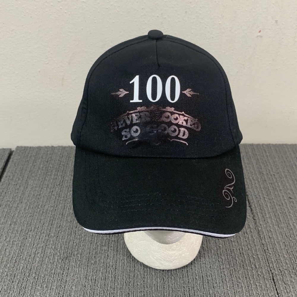 100 Never Looked So Good Baseball Hat Unisex Adjustable Black Strapback Cap